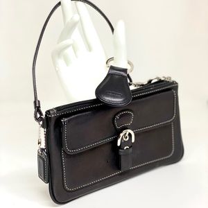 COACH Leather Wristlet & Keychain Set
